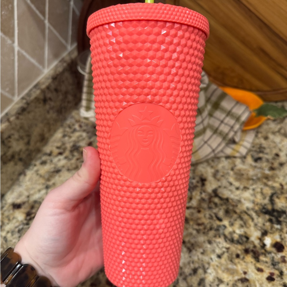Starbucks Coral Textured Tumbler